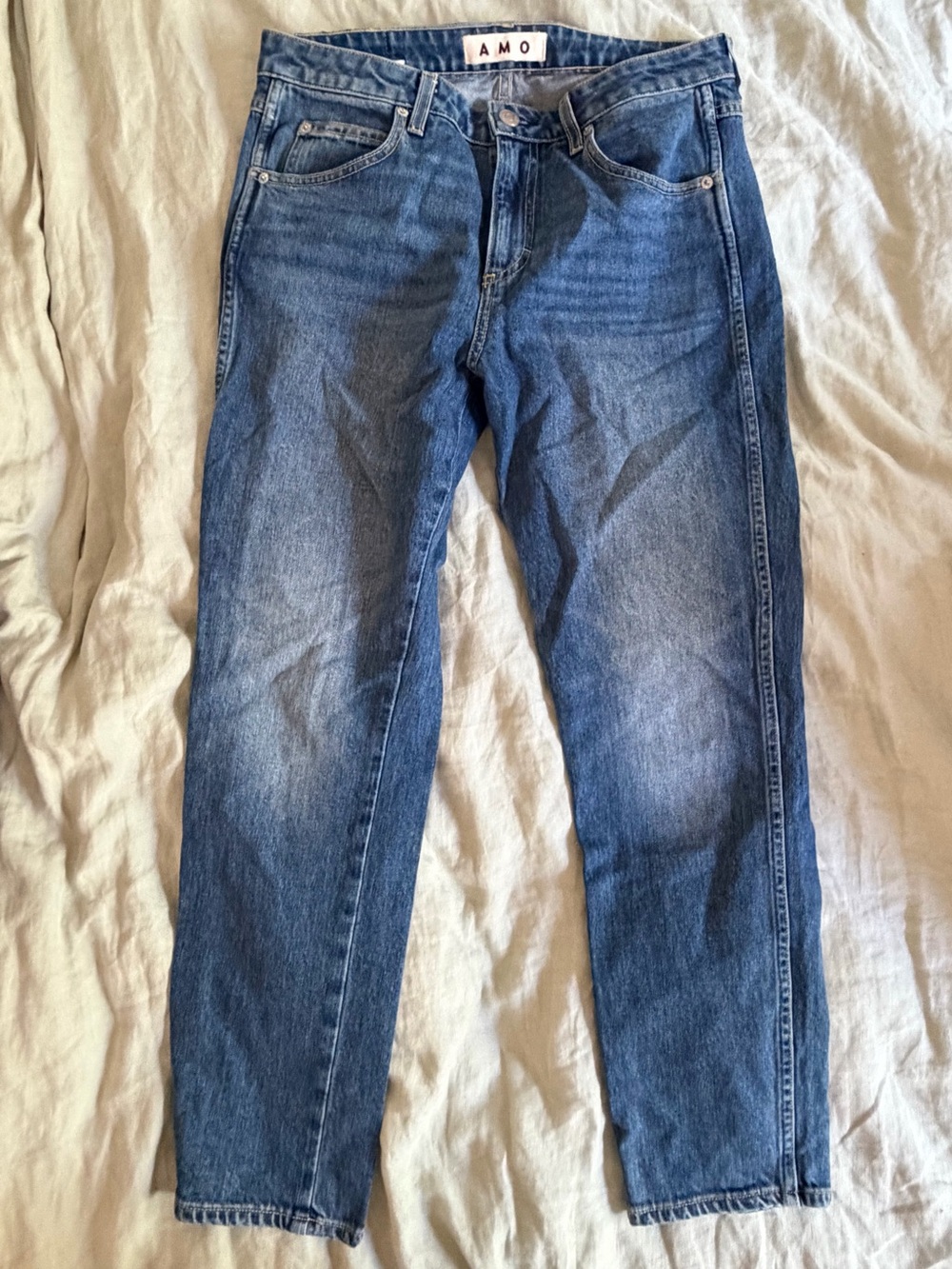 AMO Women’s Medium Blue Slim-Straight Jeans NWOT